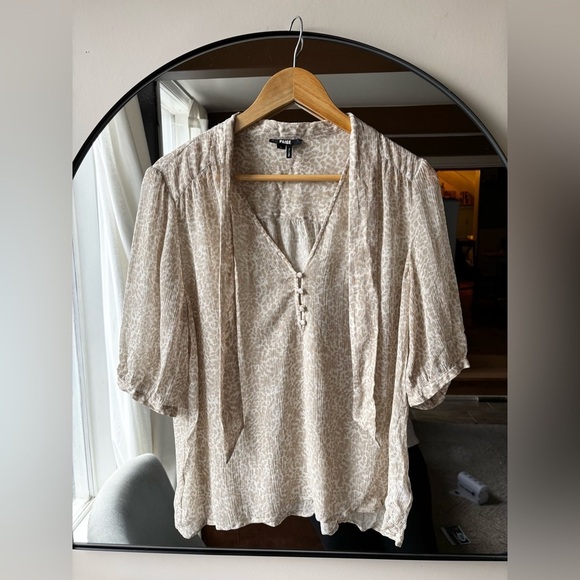 PAIGE | Esta silk Tieneck Blouse | size large - Picture 6 of 8